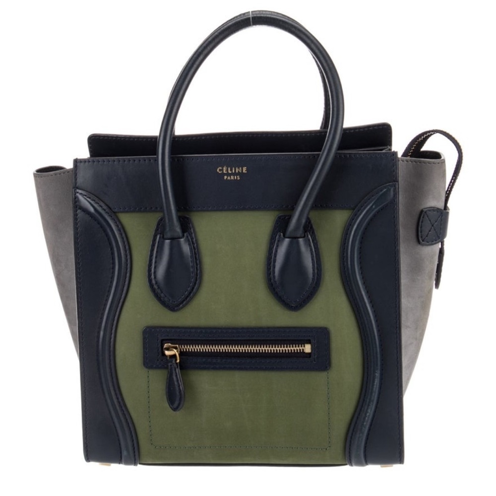 Celine Olive and Black Satchel